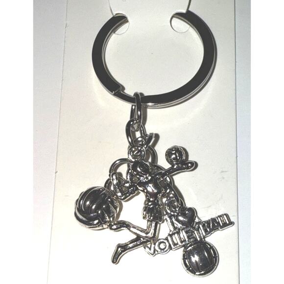 NWT Silvertone Volleyball Keychain - Picture 1 of 3